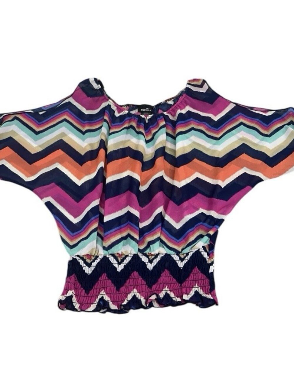 Women’s Rue 21 Geometric Patter Blouse Shear Size S